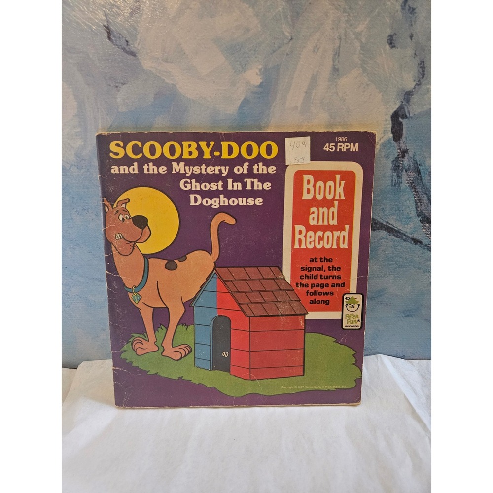 Scooby-Doo Mystery of the Ghost in the Doghouse Peter Pan Book and Record 45 RPM